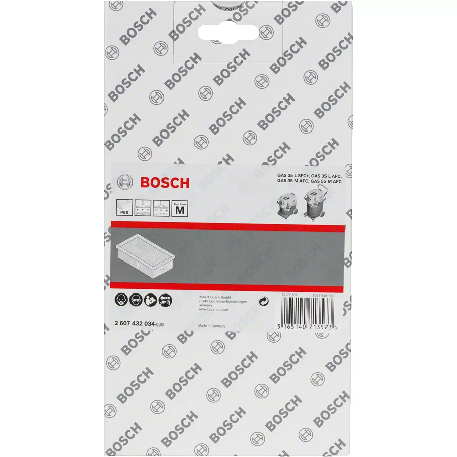 Filtre à plis Polyester GAS 35 L AFC / GAS 55 M AFC Bosch